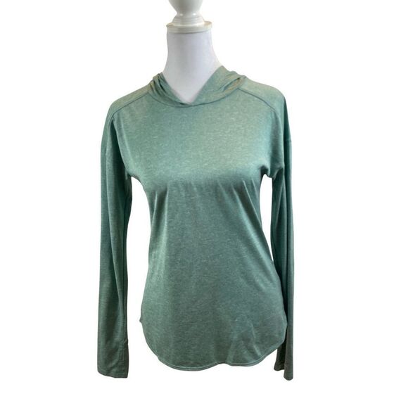 Ladies Columbia Mint Green Omni-Wick Hooded Long Sleeved Shirt XS - Picture 4 of 10